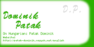 dominik patak business card